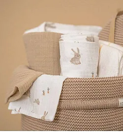 Little Dutch: Бебешкa пеленa Baby Bunny (120x120cm)