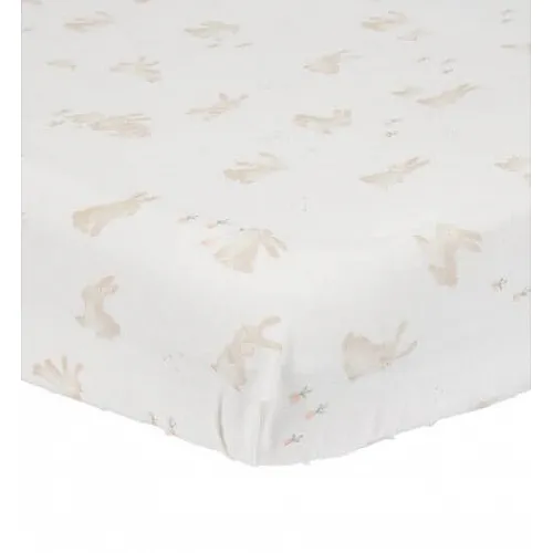 Little Dutch: Детски Чаршаф с Ластик Baby Bunny (60х120cm)