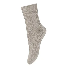 MP DENMARK чорапи Bee мерино и бамбук - светло кафяв меланж