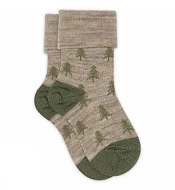 MP DENMARK мерино чорапи Hugo - светло кафяв меланж