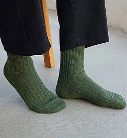 MP DENMARK мъжки чорапи Baldur Socks – вълна и кашмир, зелено