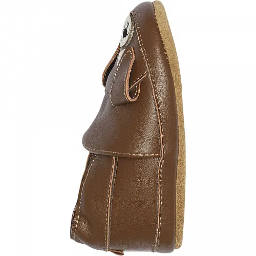 MELTON кожени пантофи - кученца - кафяво