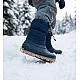 RAYVE Snowstorm – Детски зимни гумени barefoot ботуши - Dark Blue, с вълна