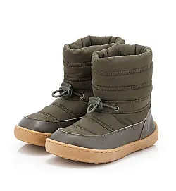 Shapen FROSTY Mini – Olive детски зимни боси ботуши 