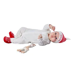 Жирафчето Софи - Коледен сет с шапка и буйки