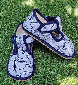 Beda детски боси пантофи - самолети