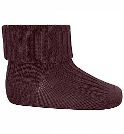 MP DENMARK тънки мерино чорапи 3/4 - винено, рипс