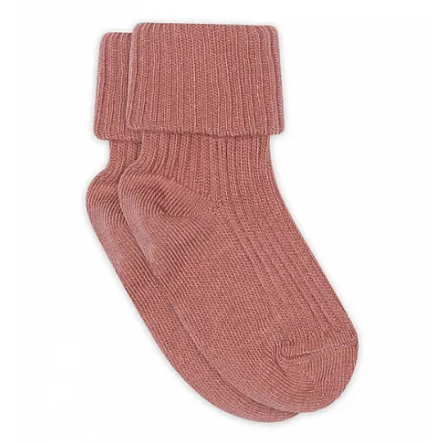 MP DENMARK тънки мерино чорапи 3/4 рипс, Vintage Rose