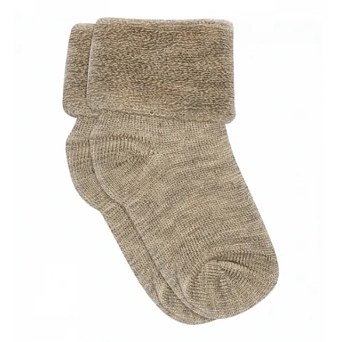 MP DENMARK детски вълнени чорапи мерино Light Brown Melange, плюш 